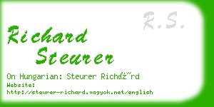 richard steurer business card